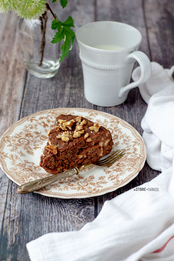 torta di pane e cioccolato fetta