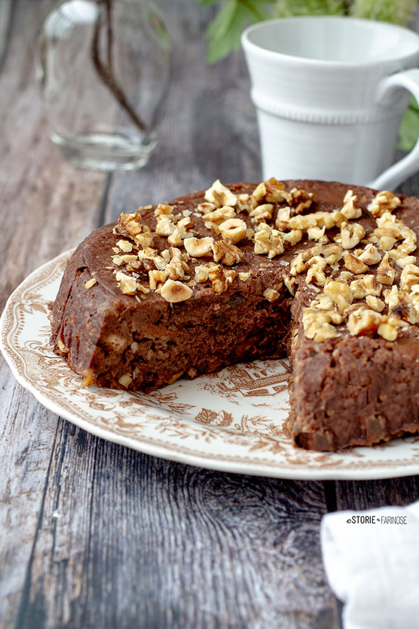 torta di pane e cioccolato taglio