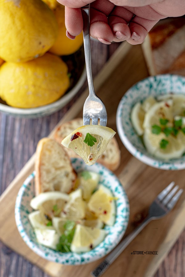 insalata di limoni siciliana primo piano